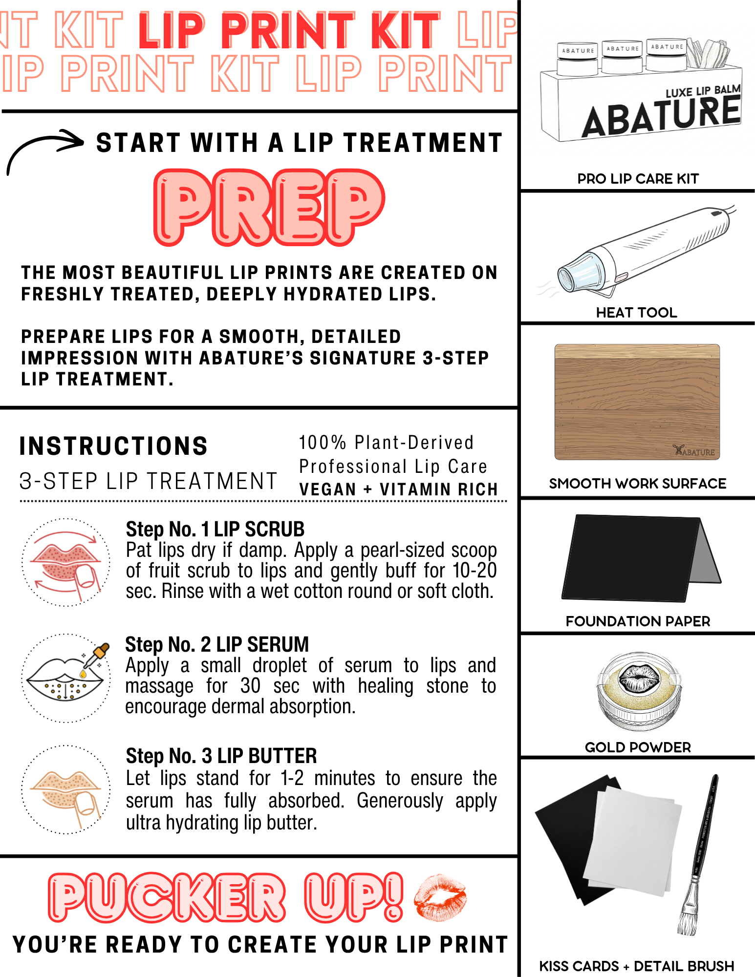 💋 DIY Lip Print Reading Party Kit