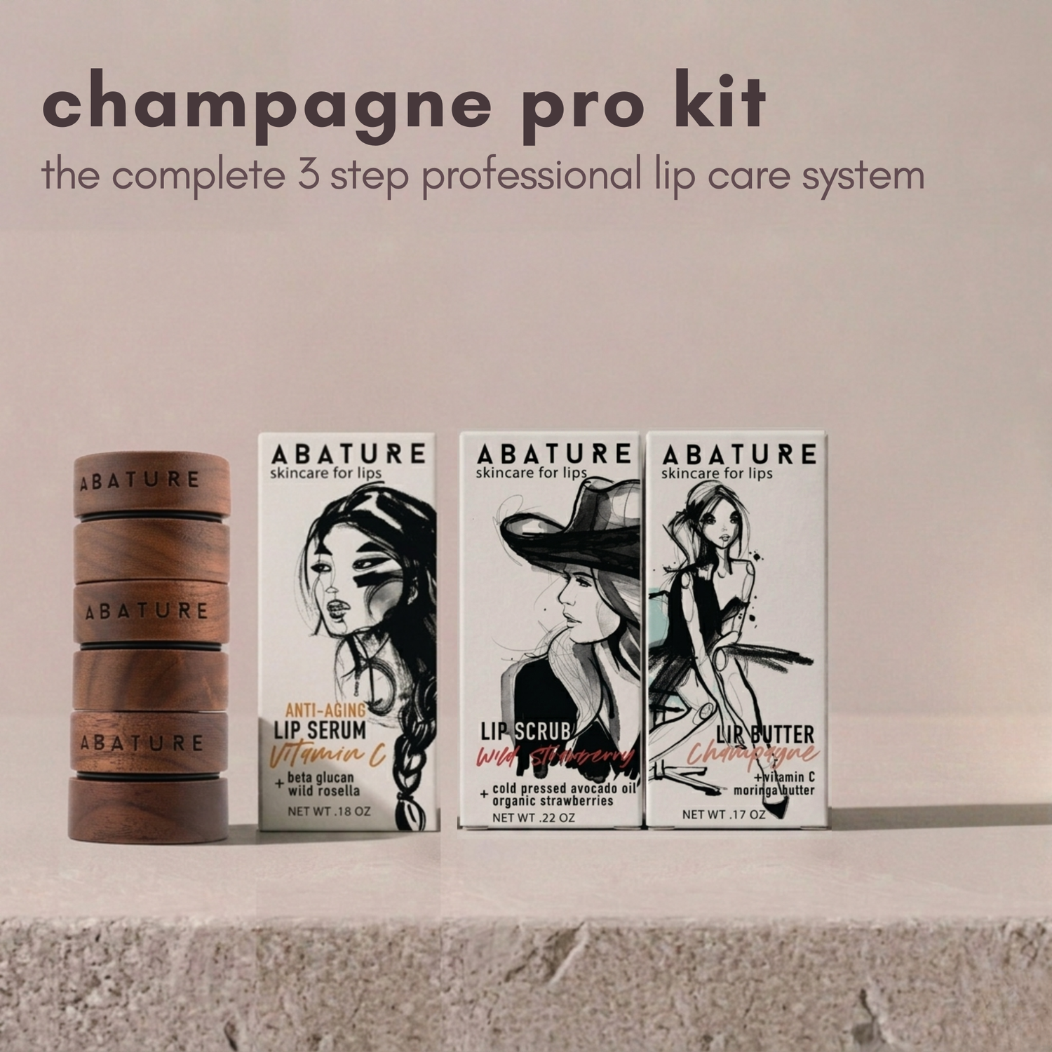 Strawberries + Champagne Pro Lip Care Kit