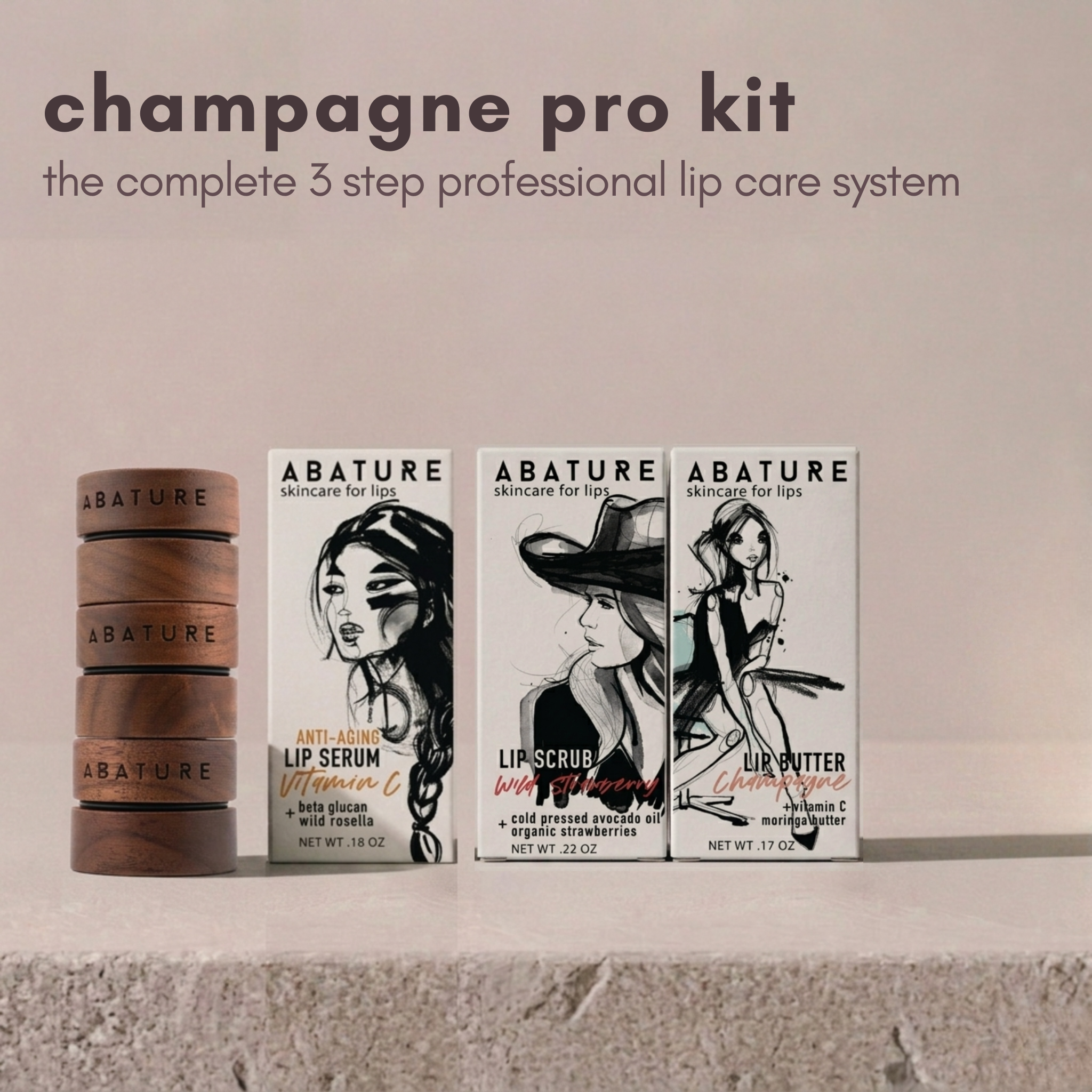 Strawberries + Champagne Pro Lip Care Kit